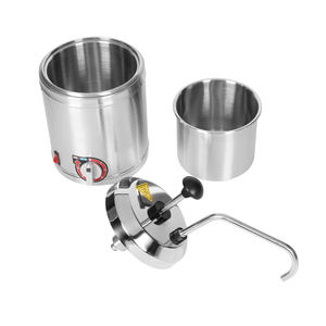 2.5L / 4L Nacho Cheese Dispenser Round Style with Plastic or Stainless Steel Pump for Hot Cheese Sauce - Product Image 5