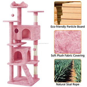 Torre de lujo multinivel de madera para gatos, gran condominio para gatos, estructura de escalada, postes rascadores, centro de actividades interior ecológico para gatos - Product Image 4