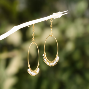 Pendientes Colgantes de Moda, Chapados en Oro PVD, Acero Inoxidable 316L, Diseño de Aro Resistente y Sostenible - Product Image 3