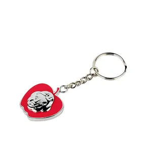 Custom Design Gold Silver Antique Copper Die Casting Alloy Rotating Printing Cartoon Cute Metal Embossed Disney Keychain