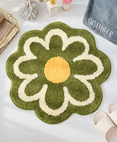 Tapis en forme de tournesol mignon, fabriqué à la machine, salon, canapé, table basse, chambre d'enfant, couverture antidérapante pour chevet
