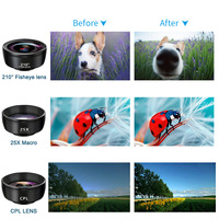 7-in-1 Universal Smartphone Lens Kit Fisheye Wide-Angle & Telephoto Professional Photography Accessory OEM