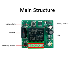 รีเลย์รีโมทคอนโทรล AG-C130 แบบ 1 ช่องสัญญาณ รองรับไฟฟ้า AC 85~240V ความถี่ 433mhz แบบเรียนรู้รหัสคงที่ สำหรับผลิตภัณฑ์รักษาความปลอดภัยและบ้านอัจฉริยะ - Product Image 4