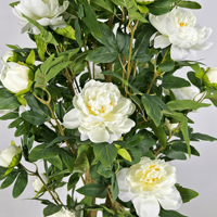 Tanaman Bonsai Bunga Peony Sutra Buatan 150cm, Tanaman Buatan untuk Dekorasi Rumah, Taman, dan Pernikahan