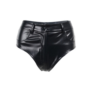 Shorts in Pelle <span class=keywords><strong>da</strong></span> <span class=keywords><strong>Donna</strong></span> Stile Europeo-Americano, Vita Alta, Ultra <span class=keywords><strong>Corti</strong></span>, in Ecopelle, Elasticizzati, Aderenti, Sexy, per Autunno <span class=keywords><strong>e</strong></span> Inverno - Product Image 6