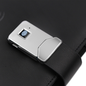 Cargador Portátil LOKE A5 con Bloqueo de Huella Dactilar, Encuadernación Cosida, Bluetooth, Unidad Flash USB, Tarjetero, Cargador de Teléfono, Diseño Espiral - Product Image 4