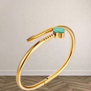 Cross Border Accessories Minimaliste Stainless Steel Men's Ethnic <b>Jade</b> Butterfly Design Fashion <b>Bangles</b> Brilliant Pigment Loss - Product Image 5