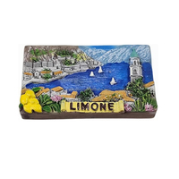 Aimants de réfrigérateur ovales 3D en résine Martinique, scène de plage tropicale, souvenir, décoration murale, cadeau touristique, vente en gros, aimants de réfrigérateur