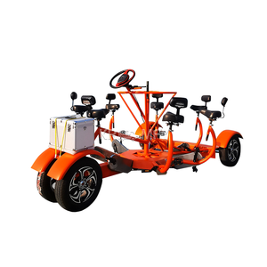 Vélo tandem à pédales standard avec fourche en acier, frein à disque, serrure à clavier pour livraison de bière et de nourriture aux pubs - Product Image 6