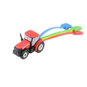 Corporate Marketing promotional gift 3D truck/ Tractor shape colorful 4 in 1 phone charging cable, PVC USB multi charge