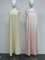 Abaya élégante en polyester à sequins et dentelle florale perlée à la main, ensemble deux pièces ouvert sur le devant avec bordure dorée, Kaftan musulman pour l'Aïd, le Ramadan et l'automne