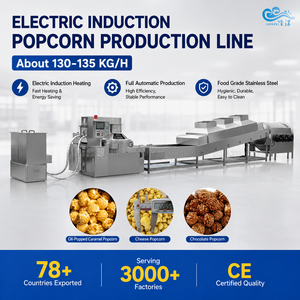 Línea de Producción Industrial de <span class=keywords><strong>Palomitas</strong></span> de Maíz, Máquina Automática para Hacer <span class=keywords><strong>Palomitas</strong></span> de Maíz Caramelizadas <span class=keywords><strong>y</strong></span> Saladas <span class=keywords><strong>con</strong></span> Sistema de Enfriamiento <span class=keywords><strong>y</strong></span> Recubrimiento de Azúcar - Product Image 4