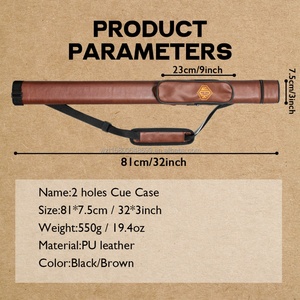 YEUEK <b>Pool</b> Cue Case, Hard <b>Pool</b> <b>Stick</b> Case 1x1, Holds 1 Complete of 2-Piece Cue, with Zipper Pockets, Soft Shoulder Strap Handle - Product Image 5