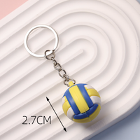 Porte-clés en PVC simulé créatif pour basket-ball et football pour mini pendentif cadeau d'événement