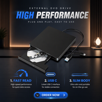Unidad Óptica Externa Ultrafina para Portátil con USB 3.0, Grabadora de DVD, Reproductor de DVD RW, Unidad Óptica de Lectura y Escritura de CD para Ordenador