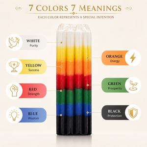 Velas al por mayor multicolor para rituales y hechizos, mini velas decorativas <span class=keywords><strong>de</strong></span> cera para oración - Product Image 2