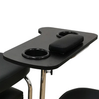 Chaise de pédicure portable moderne avec table à ongles Chaise de manucure Tabouret mobile de rangement-Utilisation en salon et spa