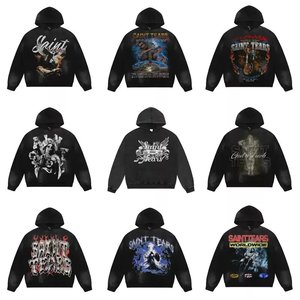 Saint Michael thiết kế người đàn ông axit rửa 400 GSM nặng bông dày Heavyweight Hoodie Cổ điển chất lượng cao Hoodies người đàn ông - Product Image 2