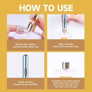 Flacon vaporisateur de parfum rechargeable en aluminium de 5 ml format voyage, vente chaude - Product Image 4