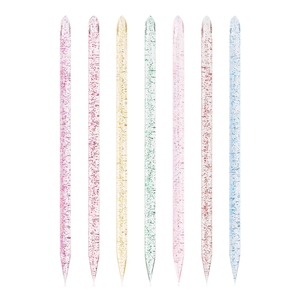 Lot de 100 bâtonnets à cuticules en cristal, pailletés, en acrylique, double face, jetables, en plastique, pour manucure - Product Image 4