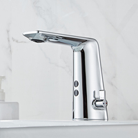 Robinet de salle De bain Électrique Robinet Automatique de Capteur Sans Contact Batterie Puissance Mélangeur D'eau Chaude Et Froide Robinets robinet automatique de capteur