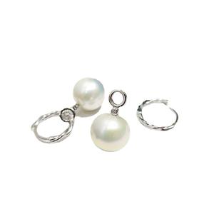Accessoires en argent S925 pour perles DIY, perles rondes de 9 à 15 mm, 21937, boucle d'oreille simple pour ongles, support creux, boucles d'oreilles détachables - Product Image 4