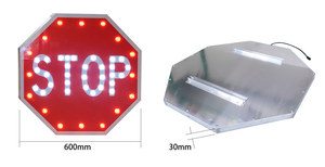 Segnale di sicurezza stradale ad energia solare di fabbrica lampeggiante segnale di avvertimento a Led segnale di arresto del traffico - Product Image 2