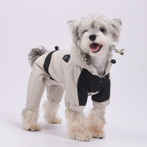Persediaan hewan peliharaan modis mewah pakaian anjing mantel lucu pakaian desainer merek untuk pakaian anjing jaket ritsleting bertudung - Product Image 4