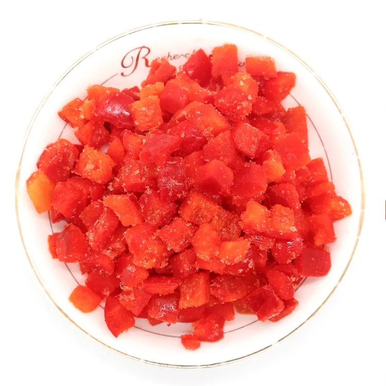 EW crop-dados de pimiento rojo congelado, venta directa de fábrica de verduras