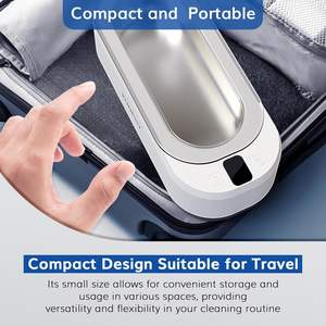 Nettoyeur à ultrasons Mini machine à laver portable Bain à ultrasons <span class=keywords><strong>Appareil</strong></span> de <span class=keywords><strong>nettoyage</strong></span> sonique pour <span class=keywords><strong>lunettes</strong></span> Bijoux Appareils électroménagers - Product Image 4