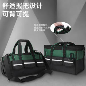 Sac de transport multifonctionnel pour outils, sac de rangement portable à fond épais pour électricien et travail du bois - Product Image 2