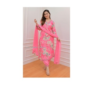 La mayoría de las ventas con hermosos conjuntos de trajes afganos decorados con el mejor trabajo hecho a mano y estampados - Product Image 1