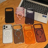 Coque de téléphone magnétique à paillettes pour iPhone 18 Pro Max avec béquille et protection antichoc pour iPhone 17 16 Pro Max LZ336