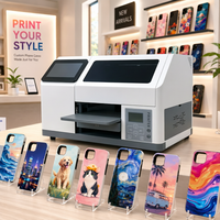 Impresora UV Automática Inteligente para Fundas de Teléfono, Impresión a Color CMYKW, Impresora de Inyección de Tinta Plana A5 para Pequeñas Empresas