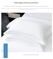 Ensemble de linge de lit économique en coton pour hôtel, 4 pièces, blanc uni, housse de couette, logo personnalisé, taille disponible pour l'achat en gros pour hôtels économiques