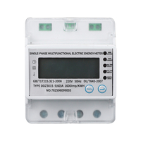 Medidor de Energía Inteligente Monofásico de 4 Polos para Riel DIN, RS485 Modbus WiFi, Monitor de Energía KWh, con Certificación CE, para Hogares y Sistemas Solares