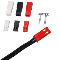 Câble de raccordement en silicone SYP 2,54 mm 2 broches mâle/femelle, rouge, avec connecteur JST 2,54 mm 2P 3P et terminal RCY
