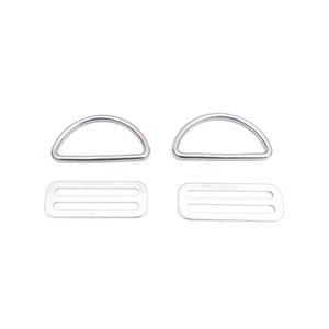 1 Pair of Scuba <strong>Ding</strong> Sidemount BCD Short Silver with SS316 D <strong>Ring</strong> Set &amp; Tri-Bar Glider for Diving - Product Image 1