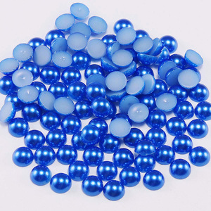 Perlas de imitación de fondo plano de 6 mm, de resina plástica, forma redonda, para decoración de uñas, accesorios de joyería DIY, venta al por mayor. - Product Image 4