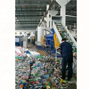 Máquina de reciclaje de botellas de PET, lavadora de plástico, planta de reciclaje de plástico