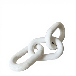 Novedad, Decoración de Cadena de 3 Eslabones con Patrón de Naturaleza Muerta en Madera de Mango Ligera, Decoración Moderna para el Hogar de Estilo Rústico, Directo de Fábrica - Product Image 1