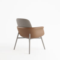 Chaise longue de salon colorée KOHO Home Furniture, chaise de salle à manger moderne en tissu et cuir pour salle à manger