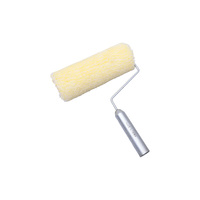 Nouveau modèle 2026, fabrication chinoise, rouleau à peinture décoratif de 9 pouces en fibre acrylique sans angle mort avec manche en fer, pour outils de peinture et décoration