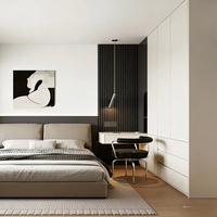 Meubles de chambre multifonctionnels, armoire écologique personnalisée avec bureau