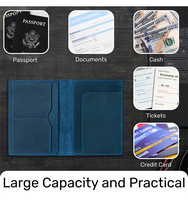 Porte-passeport en cuir Haoran, fait main, couverture de passeport, porte-cartes en cuir personnalisé en gros avec logo