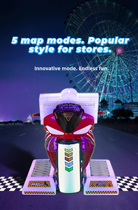 Simulador de conducción que funciona con monedas <span class=keywords><strong>para</strong></span> interiores, velocidad, Moto, tamaño Mini, vídeo <span class=keywords><strong>para</strong></span> niños, máquina de juego de carreras de motos, parque de atracciones - Product Image 4