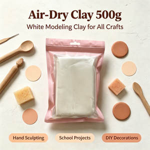 Argile à modeler blanche sans cuisson XinyiArt, argile à séchage à l'air libre 500G, argile à modeler de qualité supérieure avec sac refermable pour artiste professionnel - Product Image 3