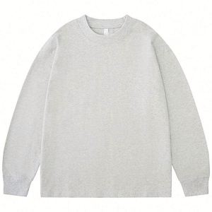 Sweat-shirt pour homme en coton tricoté, col rond, manches longues, couleur unie, logo personnalisé, qualité supérieure, vente en gros - Product Image 6