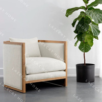 Chaise d'appoint inclinable douce et moderne, cadre en contreplaqué de bois de chêne massif pour salon, hôtel, cuisine, salle de loisirs, fauteuils, rangement