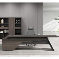Meubles de bureau commerciaux, bureau de direction moderne, table de bureau de luxe pour patron, ensemble table et chaise, bureau en bois pour PDG, bureau en forme de L